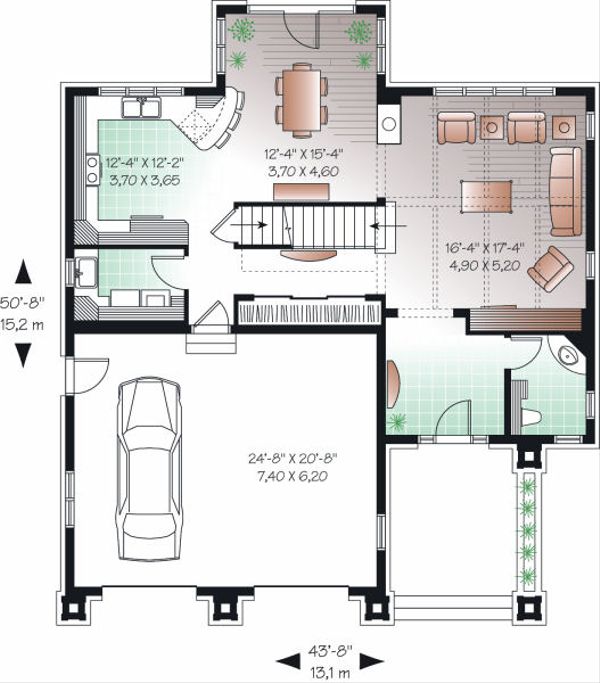 Home Plan - Mediterranean Floor Plan - Main Floor Plan #23-728