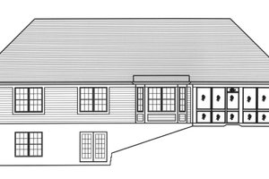 Exterior - Rear Elevation for Traditional House Plan #46-903 - 3 bed, 2 bath