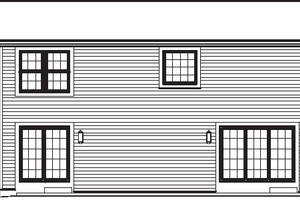 Exterior - Rear Elevation for Country House Plan #57-578 - 3 bed, 3.5 bath