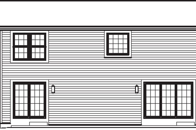 Home Plan - Exterior - Rear Elevation for Country House Plan #57-578 - 3 bed, 3.5 bath