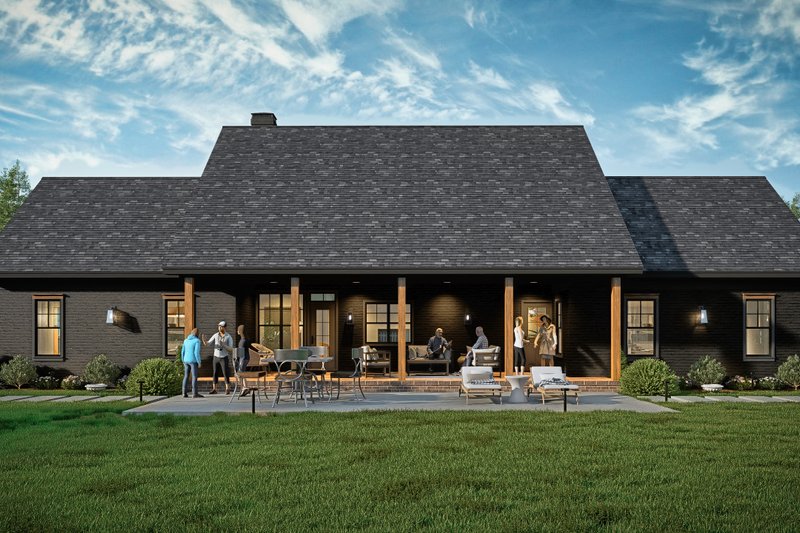 House Blueprint - Exterior - Rear Elevation 2 for Farmhouse House Plan #54-683 - 3 bed, 2.5 bath