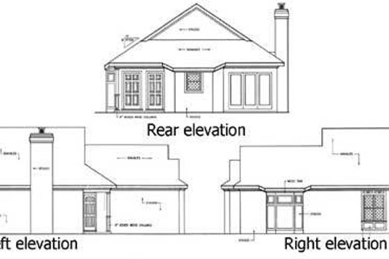 Exterior - Other Elevation for Mediterranean House Plan #45-101 - 2 bed, 1.5 bath