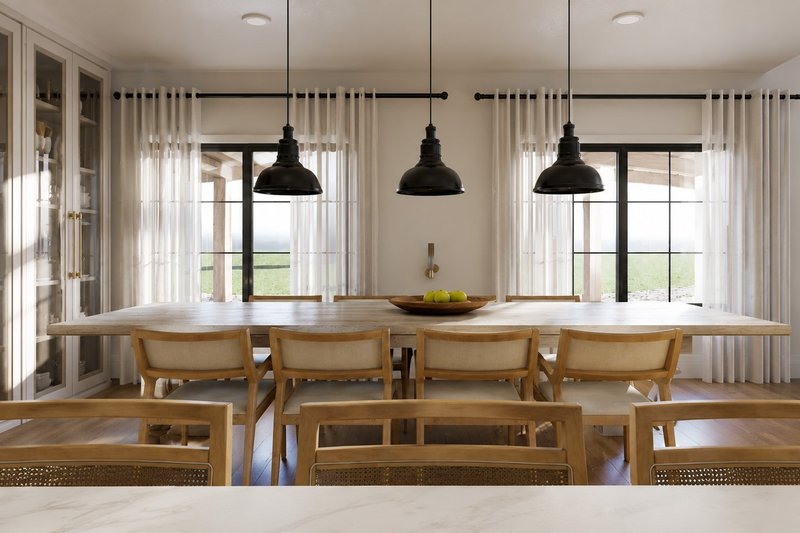 Dream House Plan - Interior - Dining Room 1 for Barndominium House Plan #1064-313 - 5 bed, 3 bath