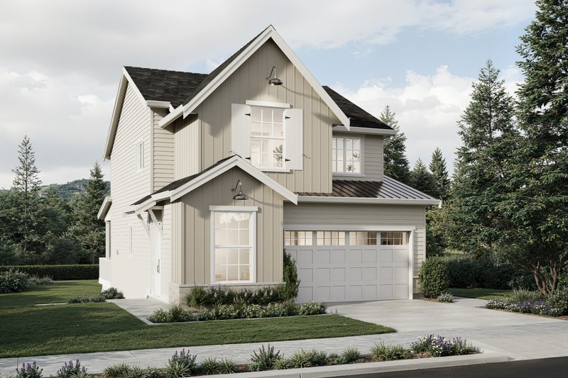 Home Plan - Farmhouse Exterior - Front Elevation Plan #1114-116