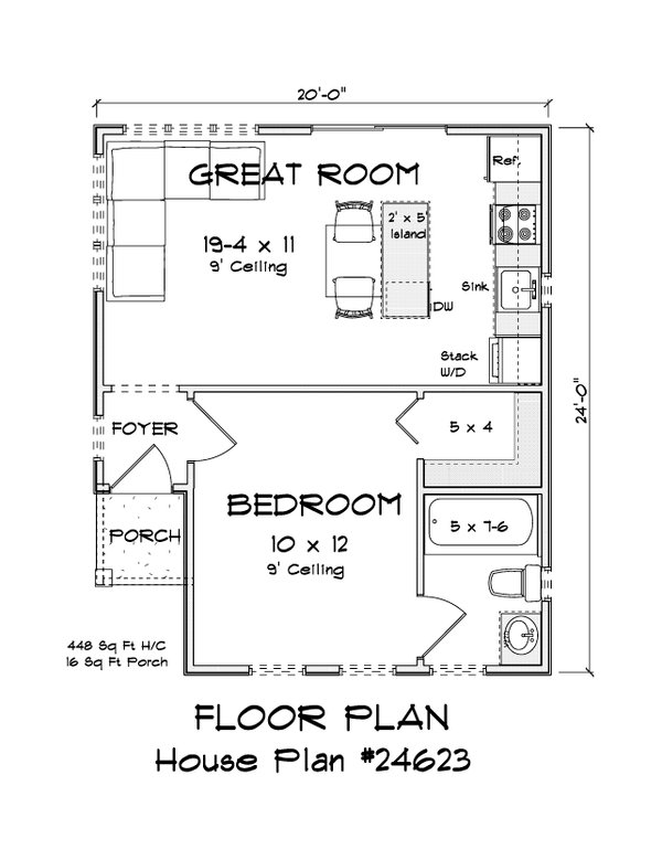 House Blueprint - Contemporary Floor Plan - Main Floor Plan #513-2416