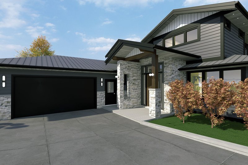 House Plan Design - Exterior - Other Elevation for Modern House Plan #1101-9 - 4 bed, 3.5 bath