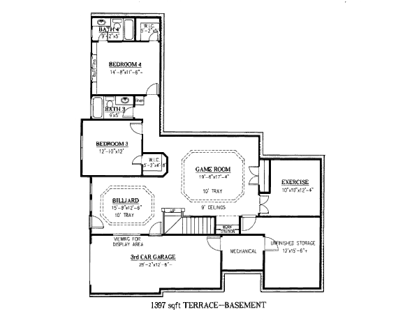 Home Plan - Country Floor Plan - Lower Floor Plan #437-43