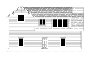 Exterior - Rear Elevation for Craftsman House Plan #112-188 - 1 bed, 1 bath