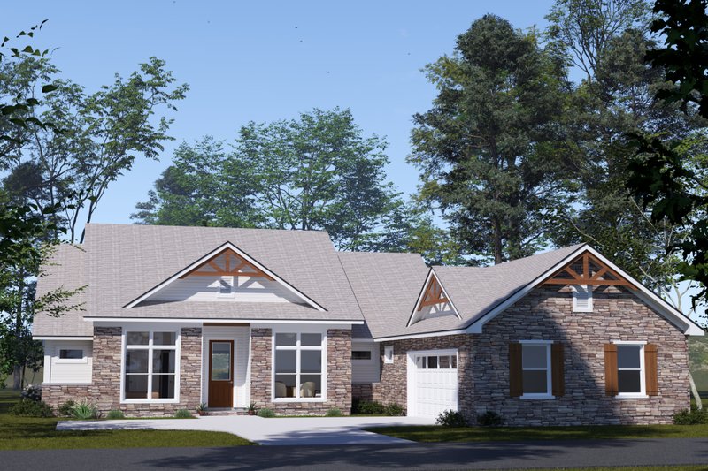 Craftsman Style House Plan - 4 Beds 3 Baths 2352 Sq/Ft Plan #513-2336
