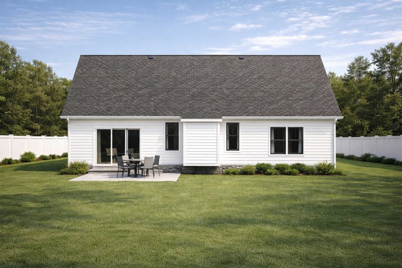 House Blueprint - Exterior - Rear Elevation 1 for Farmhouse House Plan #20-2462 - 3 bed, 2.5 bath