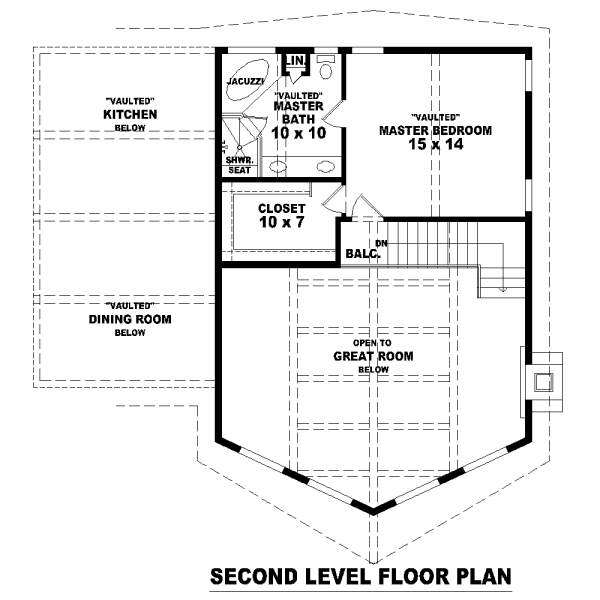 Contemporary Floor Plan - Upper Floor Plan #81-13644