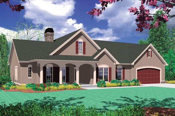 Exterior - Front Elevation 4 for Craftsman House Plan #48-101 - 3 bed, 2 bath