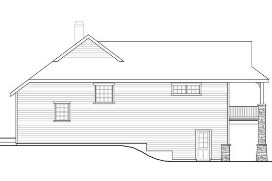 Exterior - Other Elevation for Country House Plan #124-917 - 1 bed, 2 bath