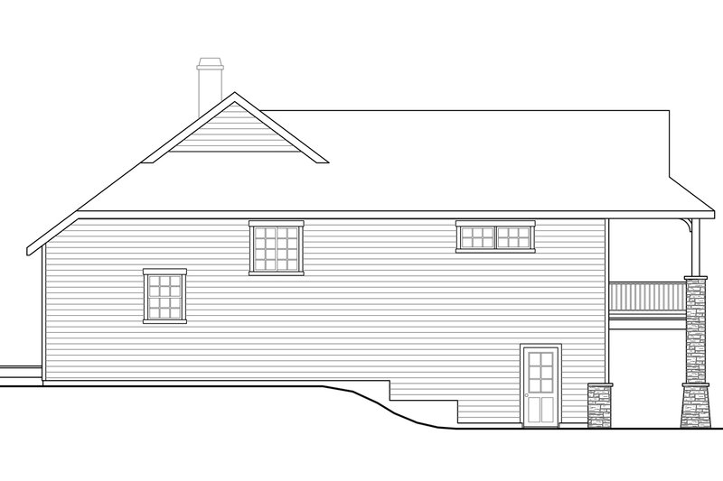 House Design - Exterior - Other Elevation for Country House Plan #124-917 - 1 bed, 2 bath
