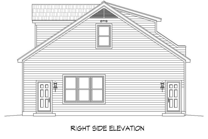 House Plan Design - Exterior - Other Elevation 1 for Country House Plan #932-184, 1 bath