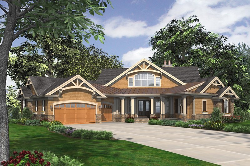 Craftsman Style House Plan - 5 Beds 5 Baths 4735 Sq/Ft Plan #132-229