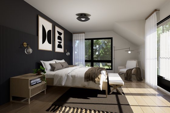 Interior - Master Bedroom for European House Plan #23-2819 - 3 bed, 2.5 bath