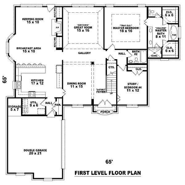 European Floor Plan - Main Floor Plan #81-1137