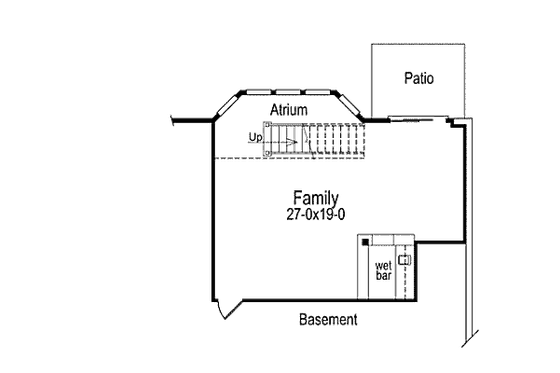 Floor Plan - Lower Floor for Traditional House Plan #57-271 - 3 bed, 2 bath
