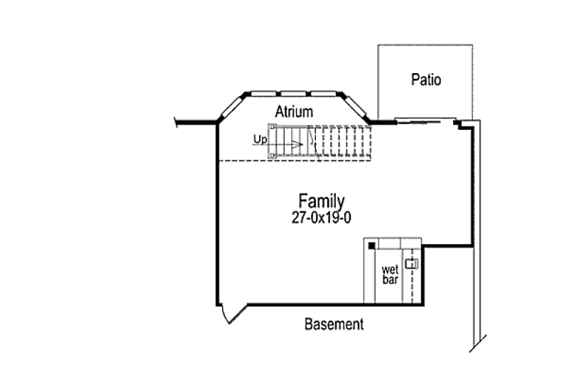 Home Plan - Floor Plan - Lower Floor for Traditional House Plan #57-271 - 3 bed, 2 bath
