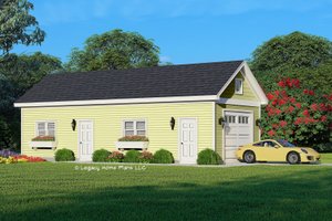 Southern Exterior - Front Elevation Plan #932-865