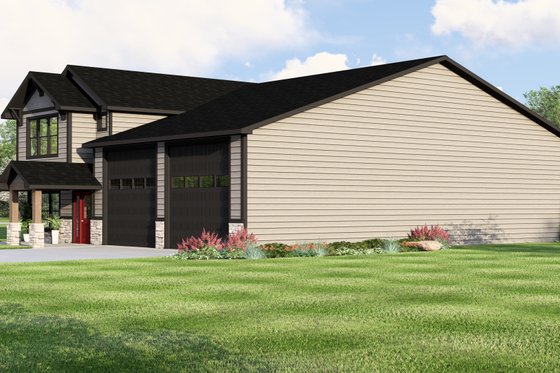 Exterior - Other Elevation 1 for Craftsman House Plan #1064-409 - 2 bed, 1.5 bath