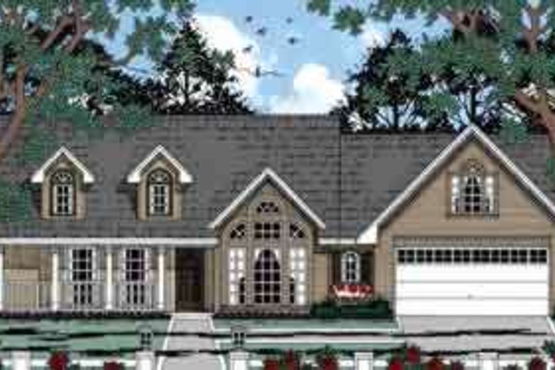 Exterior - Front Elevation 2 for Traditional House Plan #42-315 - 3 bed, 2 bath