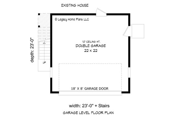 Floor Plan - Main Floor for Contemporary House Plan #932-956, 0 bath