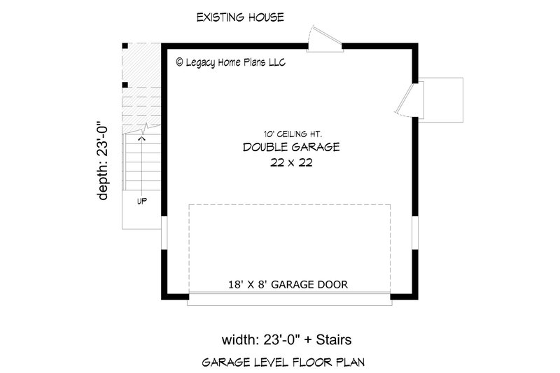 House Blueprint - Floor Plan - Main Floor for Contemporary House Plan #932-956, 0 bath