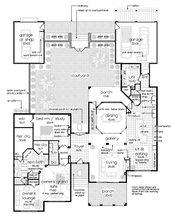 Architectural House Design - Contemporary Floor Plan - Main Floor Plan #45-611