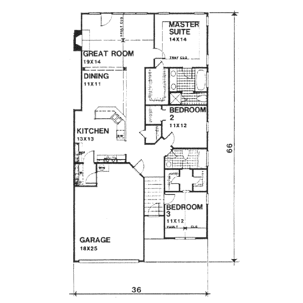 House Design - European Floor Plan - Main Floor Plan #30-156