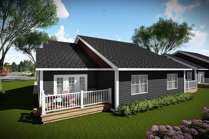 Dream House Plan - Exterior - Rear Elevation 1 for Ranch House Plan #70-1473 - 4 bed, 4 bath