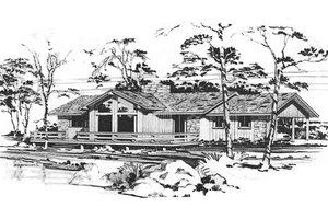 Modern Exterior - Front Elevation Plan #10-130