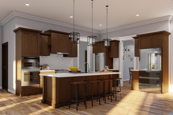 Interior - Kitchen 2 for Ranch House Plan #923-75 - 4 bed, 3 bath