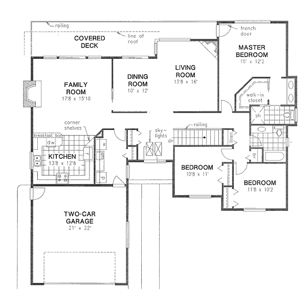 Ranch Floor Plan - Main Floor Plan #18-9011