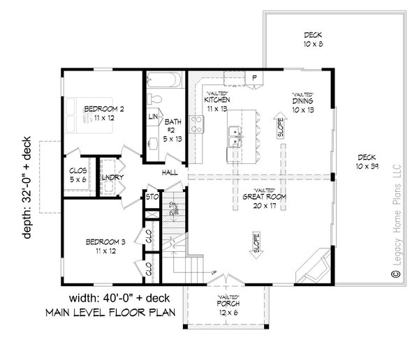 Modern Floor Plan - Main Floor Plan #932-585