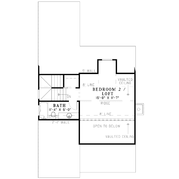 Home Plan - Southern Floor Plan - Upper Floor Plan #17-565