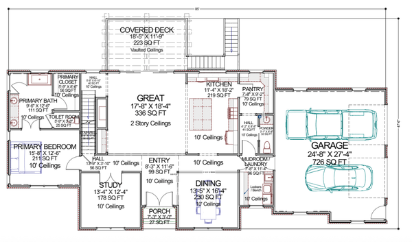 Tudor Floor Plan - Main Floor Plan #1116-3