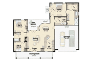 Southern Style House Plan - 3 Beds 2 Baths 1782 Sq/Ft Plan #36-155 