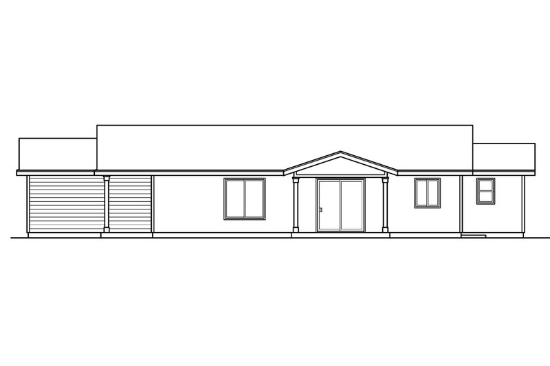 Home Plan - Exterior - Other Elevation 1 for Ranch House Plan #124-591 - 3 bed, 2 bath