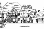 Traditional Style House Plan - 6 Beds 4.5 Baths 3934 Sq/Ft Plan #5-215 