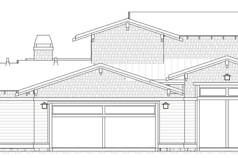 Architectural House Design - Exterior - Rear Elevation for Craftsman House Plan #895-142 - 3 bed, 2.5 bath