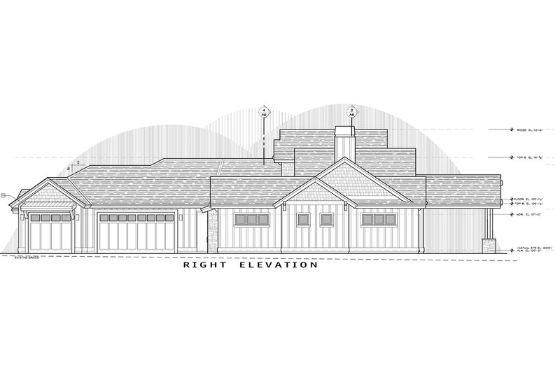 Dream House Plan - Right Side Elevation