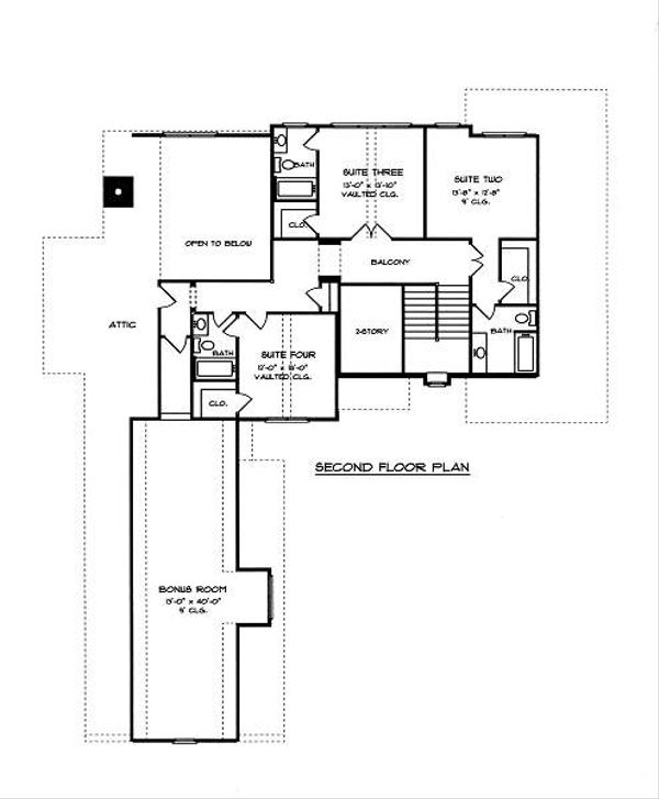 European Floor Plan - Upper Floor Plan #413-143