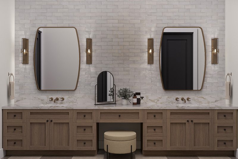 House Blueprint - Interior - Master Bathroom for Barndominium House Plan #455-582 - 4 bed, 3 bath