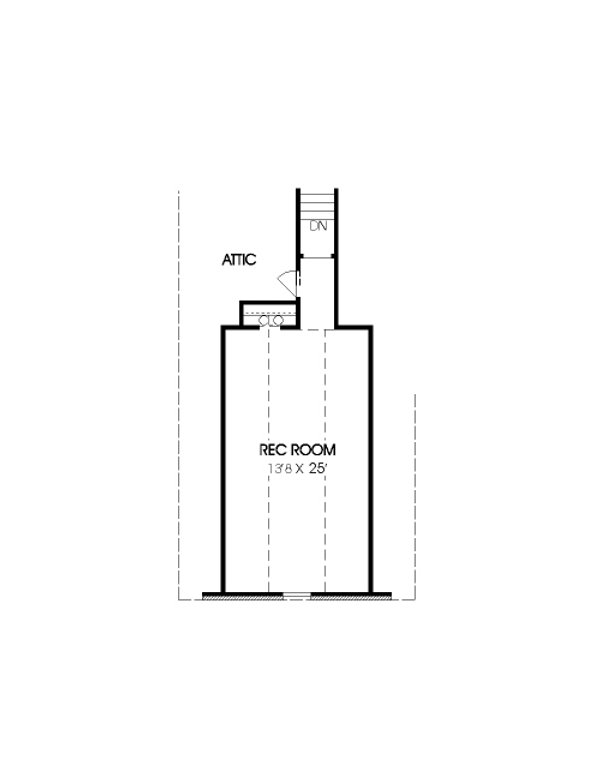Floor Plan - Upper Floor for European House Plan #424-259 - 3 bed, 2 bath