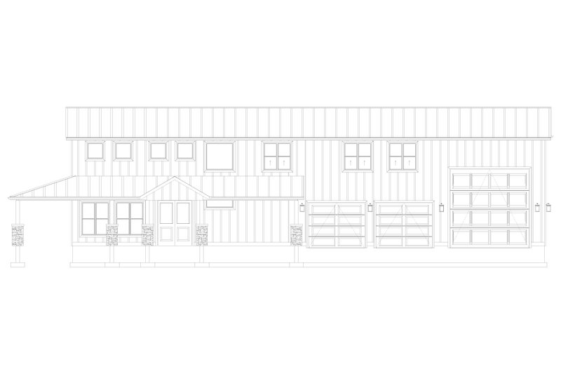 Architectural House Design - Exterior - Front Elevation 4 for Barndominium House Plan #1060-378 - 4 bed, 3 bath