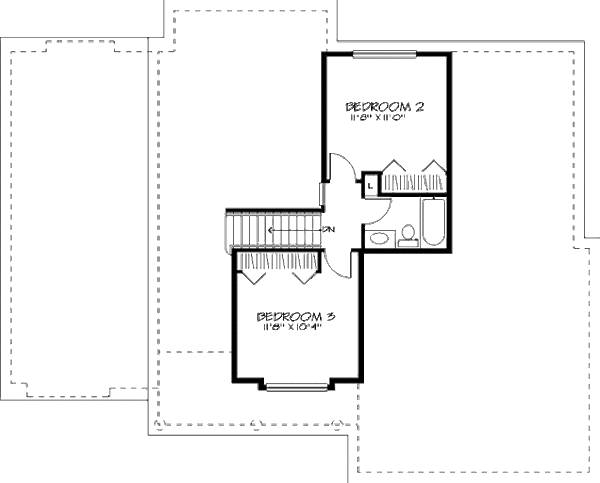 Traditional Floor Plan - Upper Floor Plan #320-115