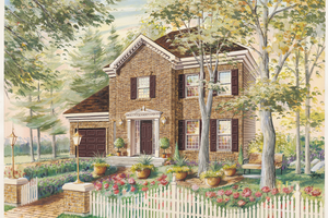 Colonial Exterior - Front Elevation Plan #25-4785