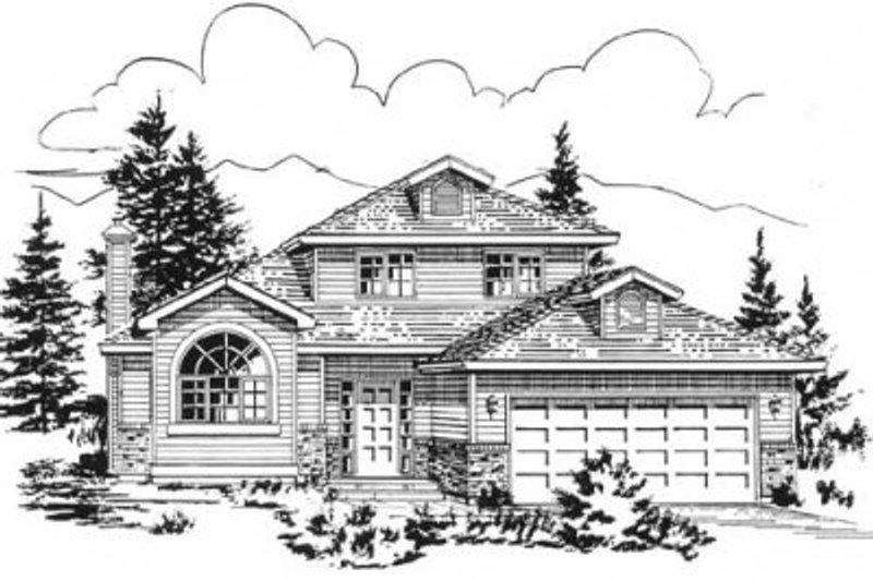 Traditional Style House Plan - 4 Beds 3 Baths 2000 Sq/Ft Plan #18-9318